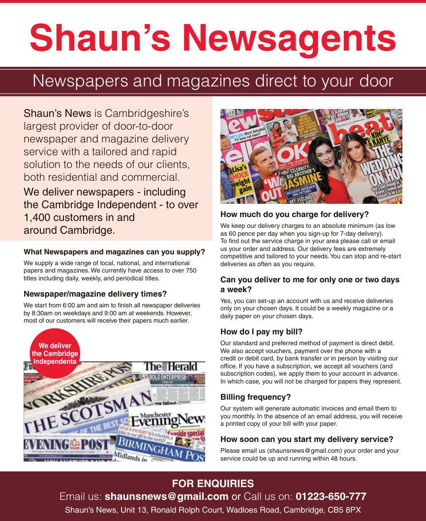 Shaun's Newsagents Service